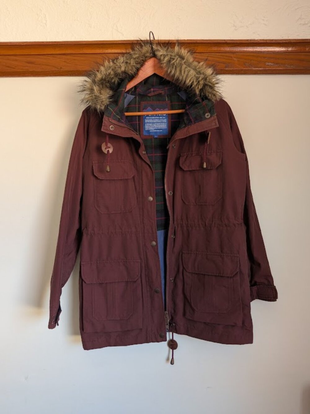 Penfield Jacket Flannel Lined Water & Wind Resistant Fall Spring Womens Large